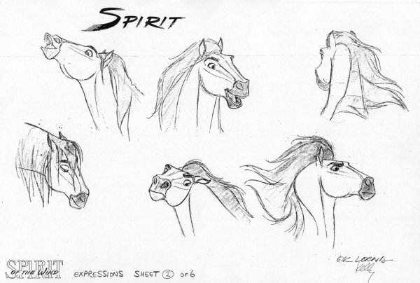 Лошади спирит скетч