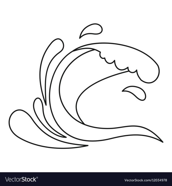 Вода вектор контур