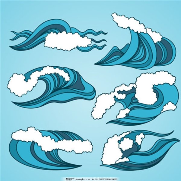 Волны нарисованные