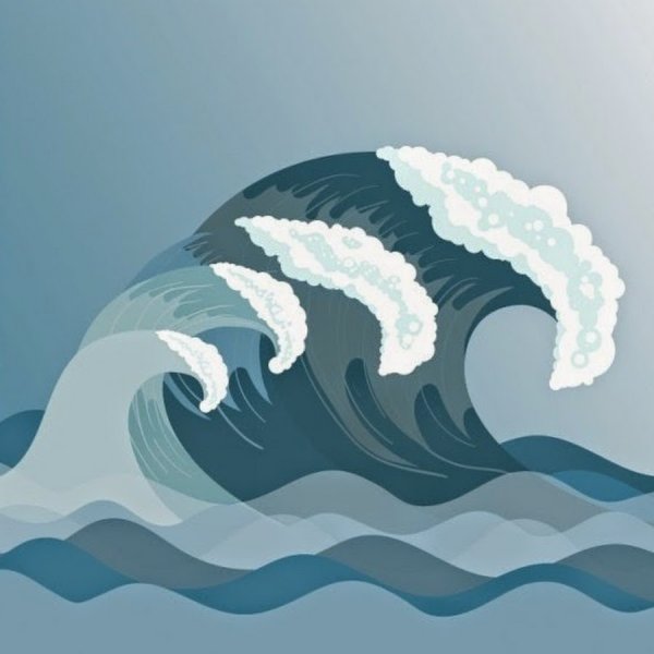 Стилизованные морские волны