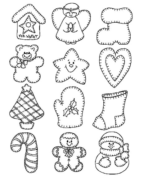 Игрушки из фетра на елку выкройки