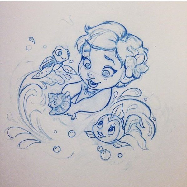 Скетчи принцесс Диснея