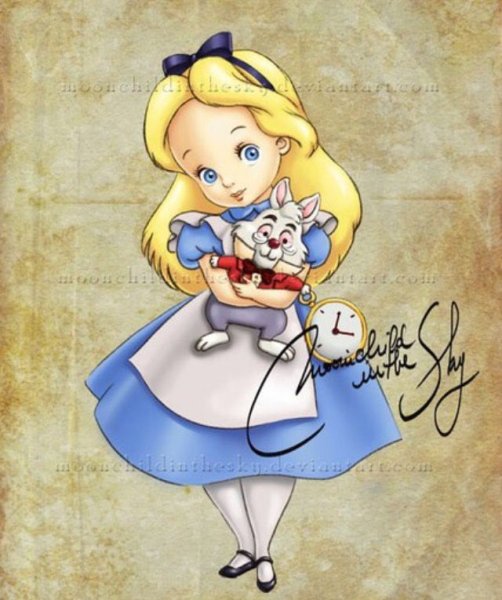 Алиса в стране чудес иллюстрации Дисней