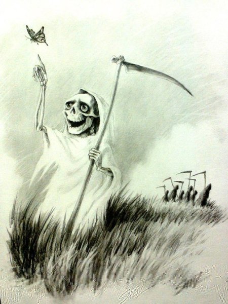 Смерть с косой эскиз