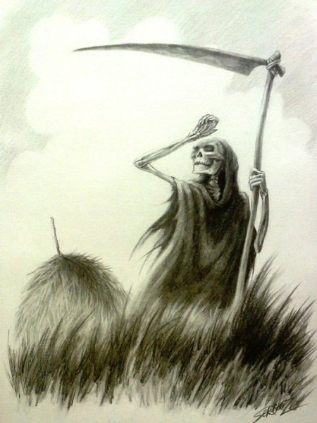 Смерть с косой эскиз