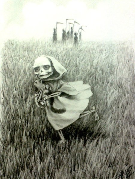 Рисунки для срисовки смерть