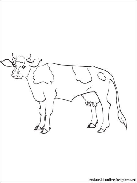 Тощая корова раскраска