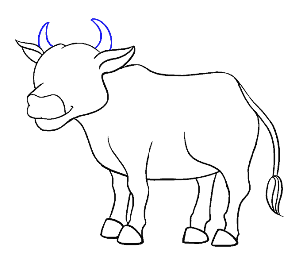 Корова контур