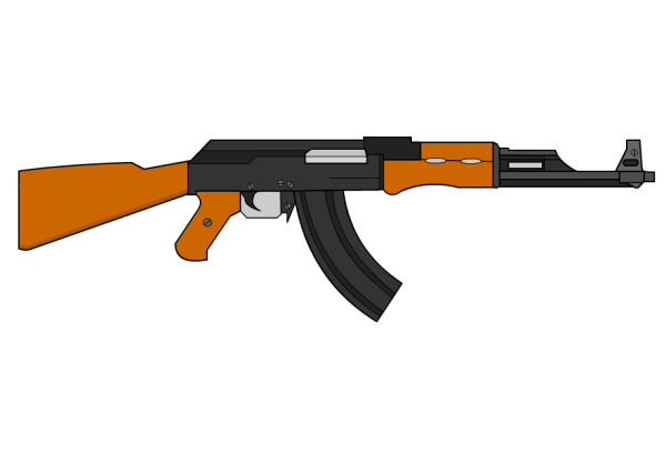 Автомат Калашникова рисовать