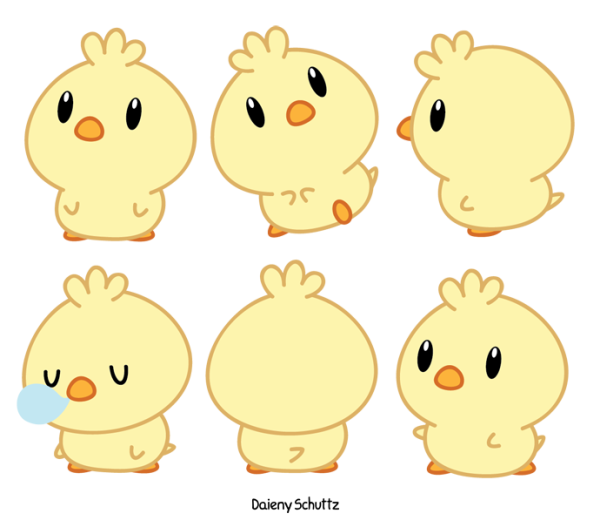 Милые цыплята мультяшные
