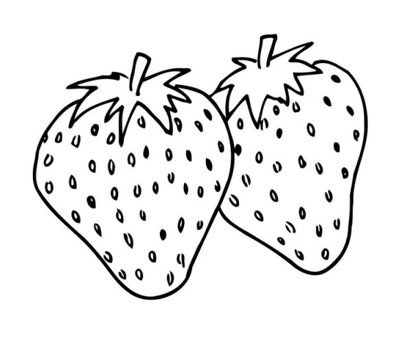 Клубника раскраска для детей