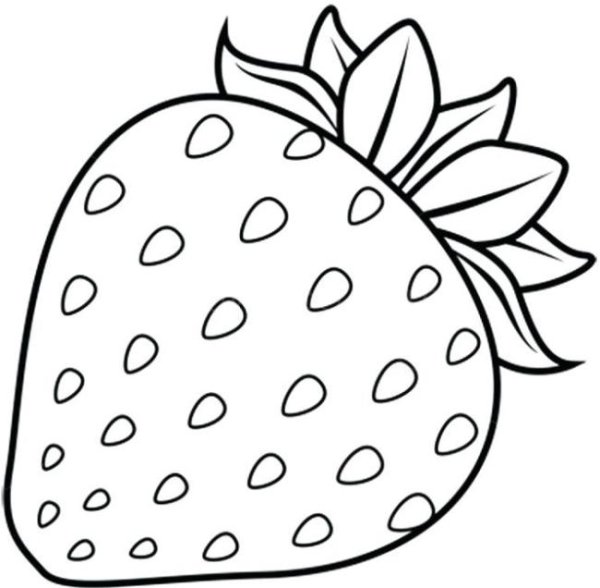 Клубника акварелью