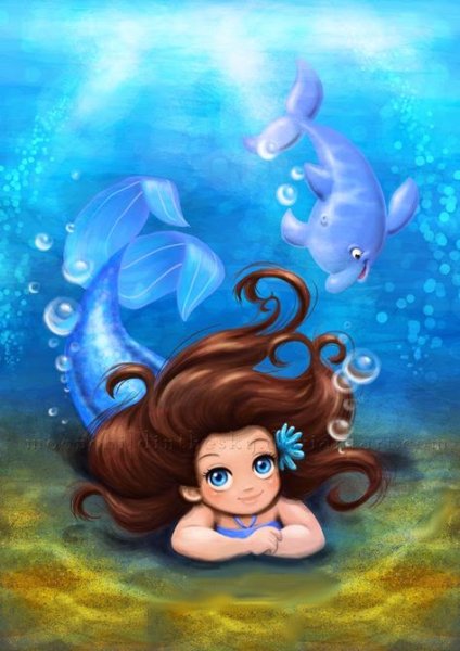 Русалка арт детский