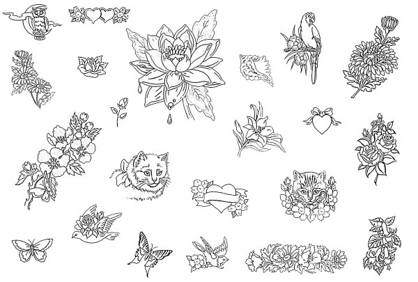 Эскизы тату для девушек небольшие