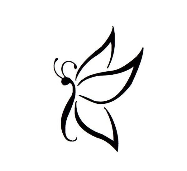 Тату бабочки легкие