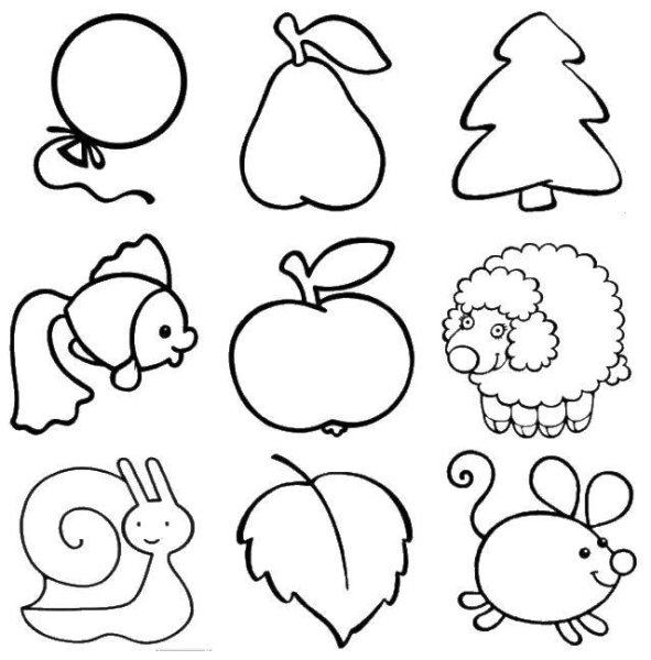 Шаблоны для рисования для малышей