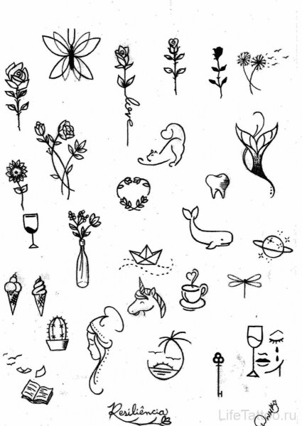 Маленькая тату эскиз