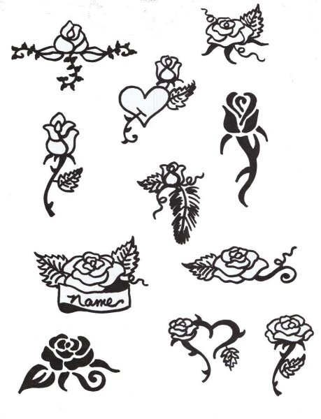 Тату сердце эскиз