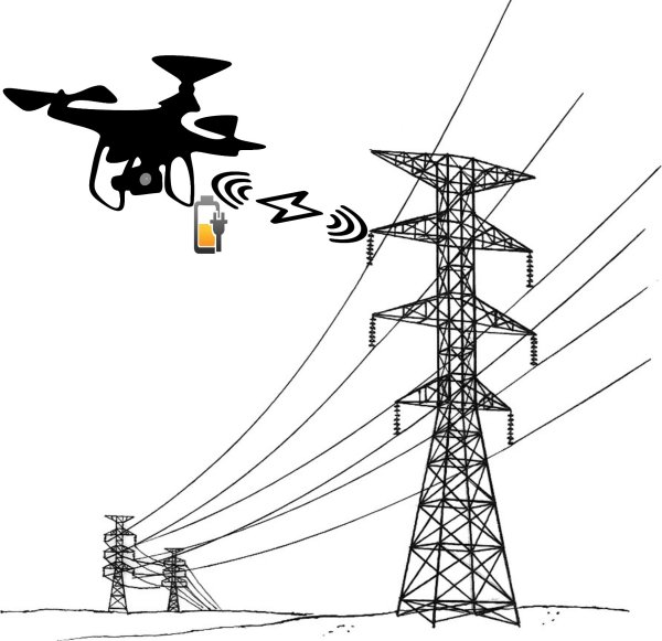 Линии электропередач вектор