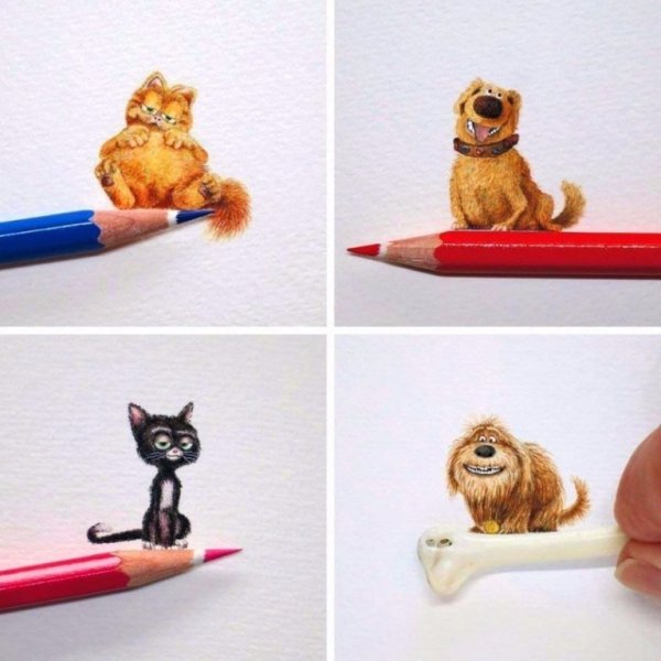 Миниатюрные рисунки карандашом