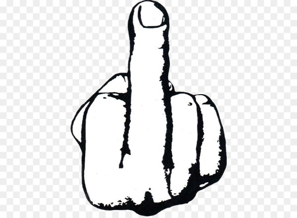 Нарисованный средний палец