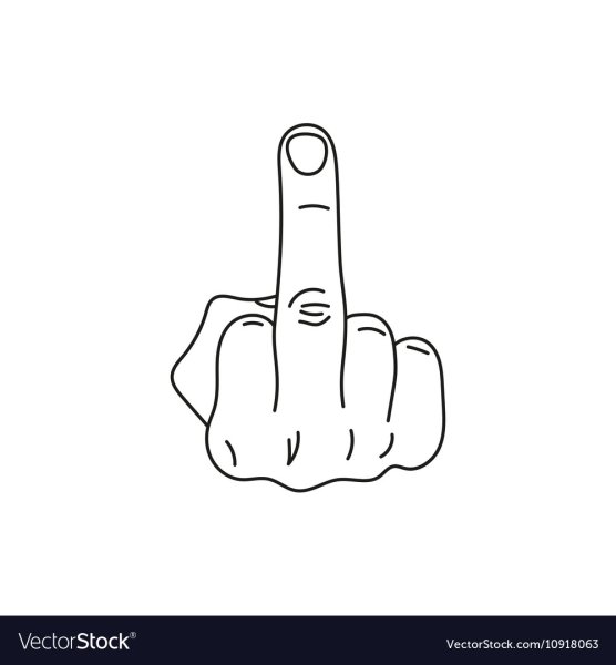 Средний палец эскиз