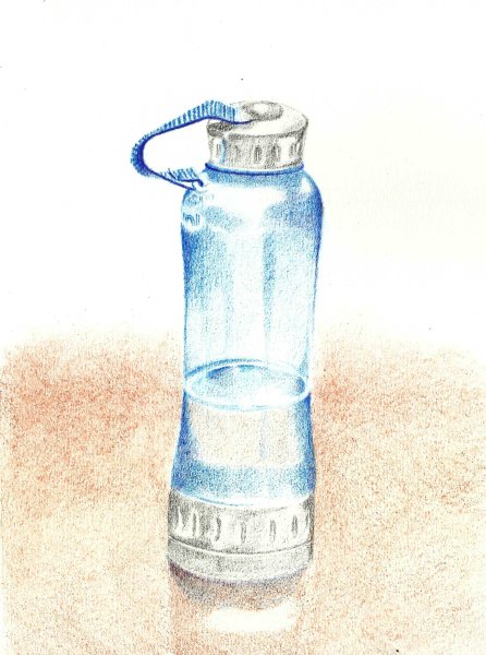 Бутылка воды схематично