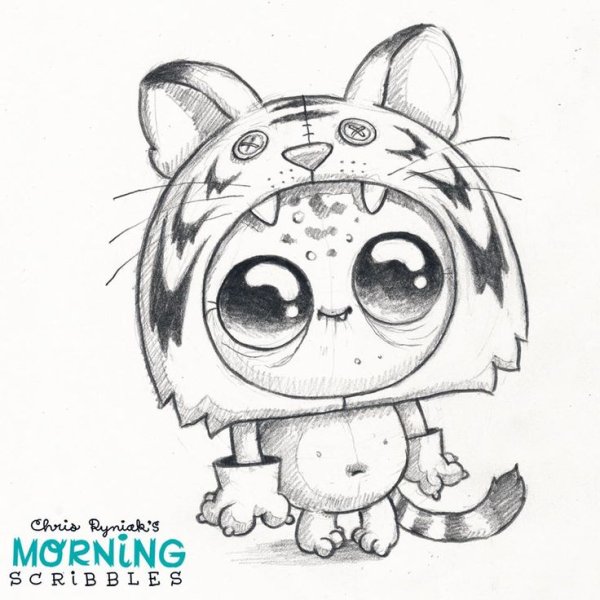 Рисуночки маленькие монстрики