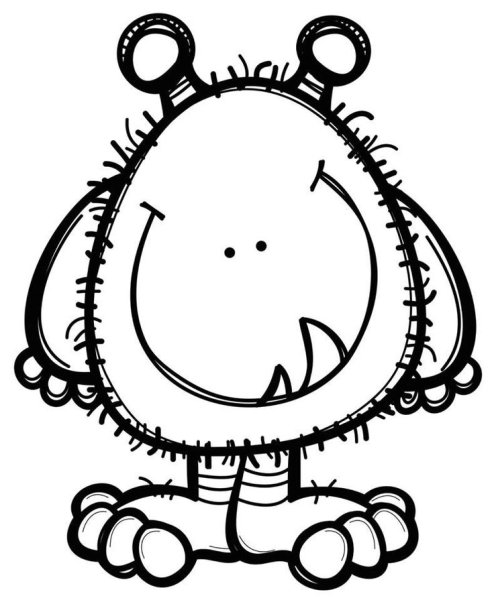 Раскраски маленькие монстрики