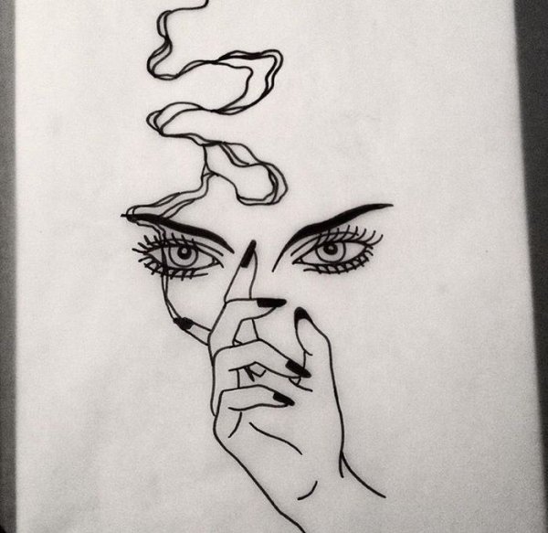 Рисунки чёрной ручкой для срисовки