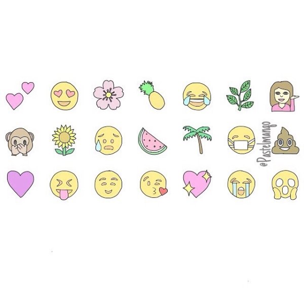 Стикеры смайлики для скетчбука