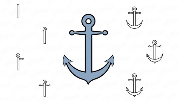 Поэтапный рисунок якоря