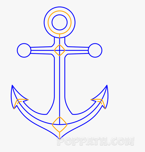 Якорь маленький рисунок