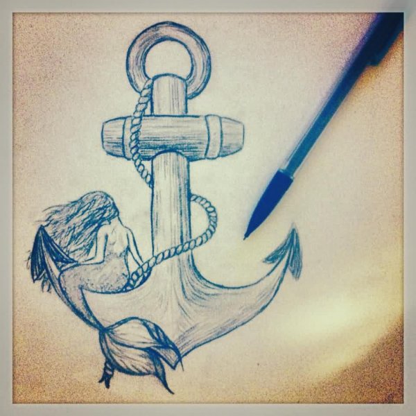 Якорь рисунок красивый