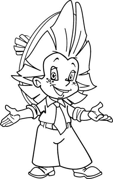 Незнайка рисунок для детей раскраска