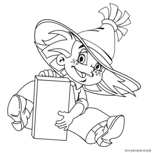 Портрет Незнайки раскраска