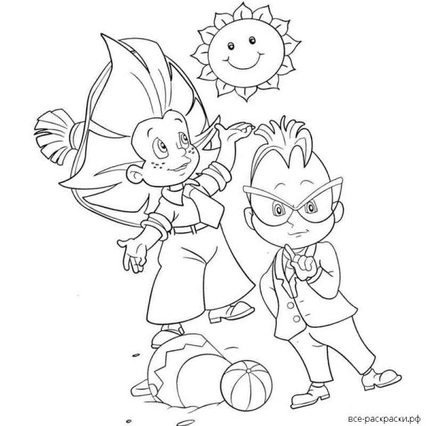 Н Н Носов приключения Незнайки и его друзей раскраска