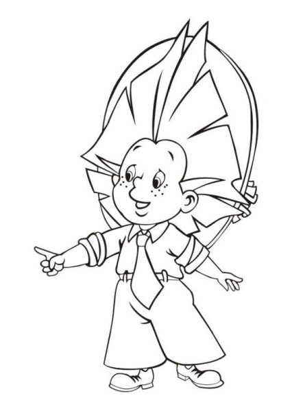 Незнайка раскраска