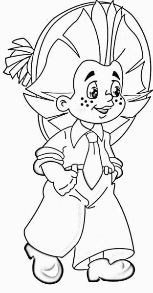 Незнайка раскраска