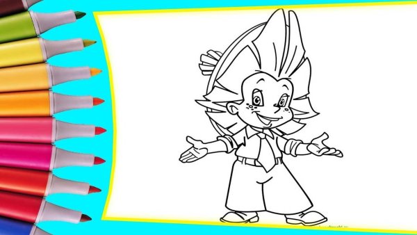 Незнайка раскраска для детей