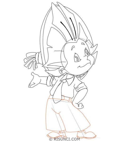 Незнайка трафарет