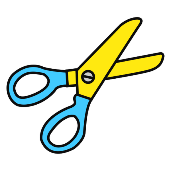 Ножницы контурный рисунок