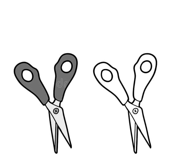 Трафарет ножницы