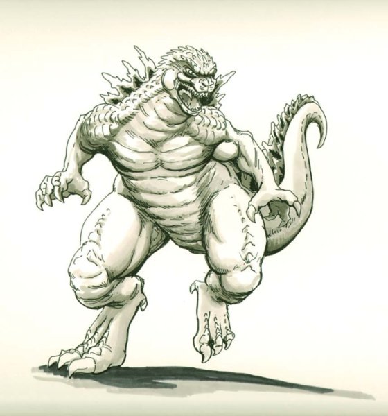 Шин Годзилла рисунок