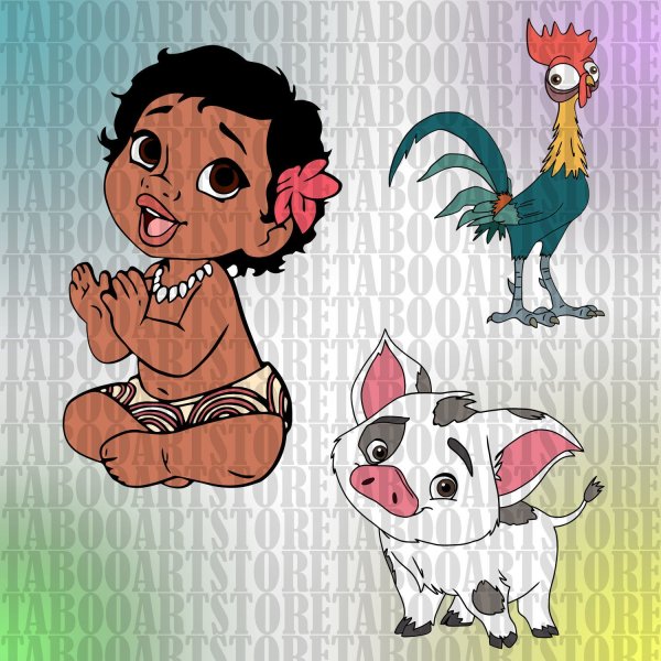 Моана в детстве рисунок