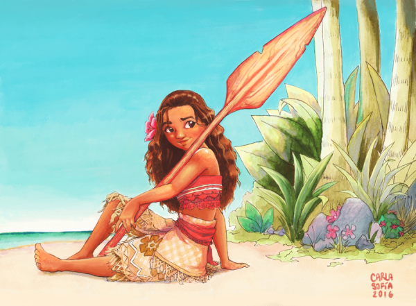 Моана фан арт