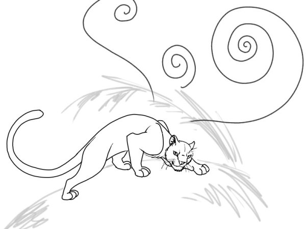 Пантера тату эскиз