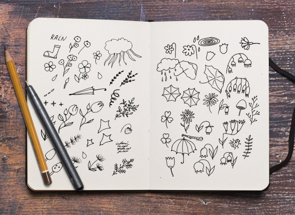 Рисунки в тетради