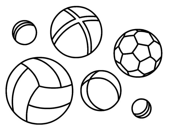 Мяч раскраска