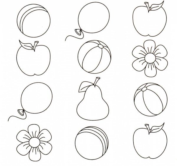 Упражнения Найди одинаковые предметы